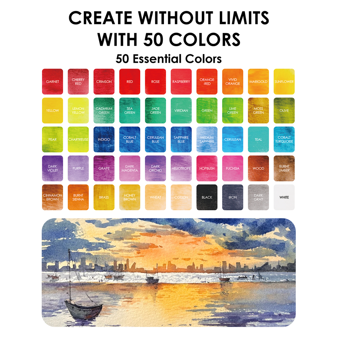 Grabie : All-In-One Premium Watercolour Set of 50