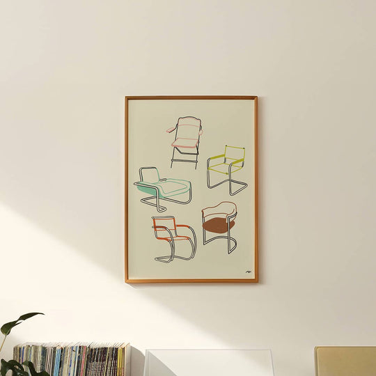 Artbaby : Mid Century Modern Chairs Art Print