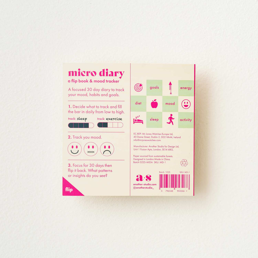 Micro Diary - 30 Day Mood & Habit Tracker and Flip Book