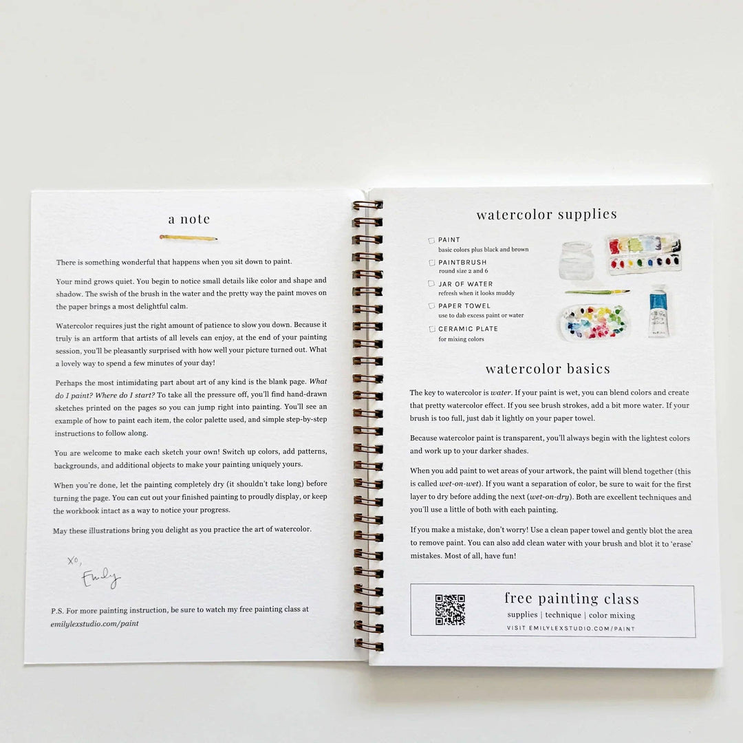 Emily Lex : Fruit watercolour workbook