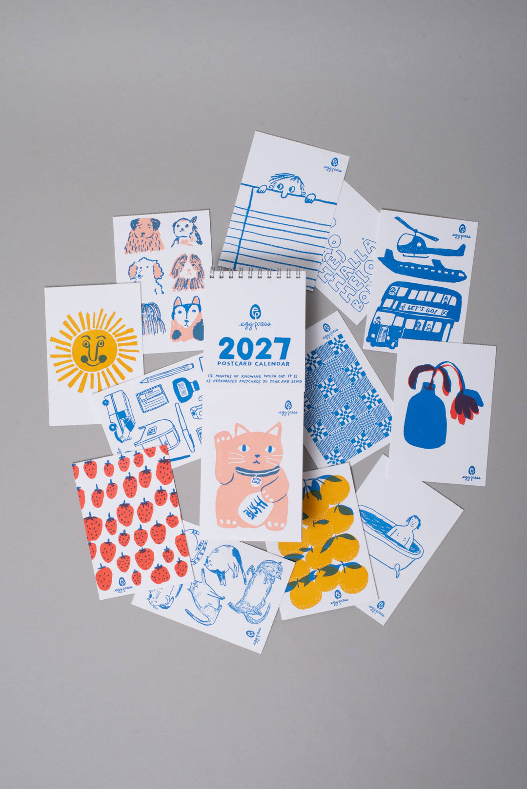 Egg Press Manufacturing : 2027 Tear-off Postcard Illustrated Calendar