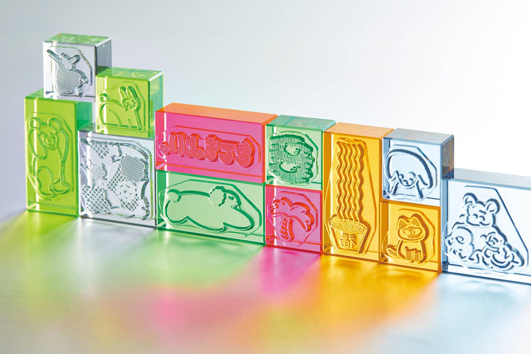 KING JIM : KORI JIRUSHI Color Acrylic Stamp : 3pcs Set