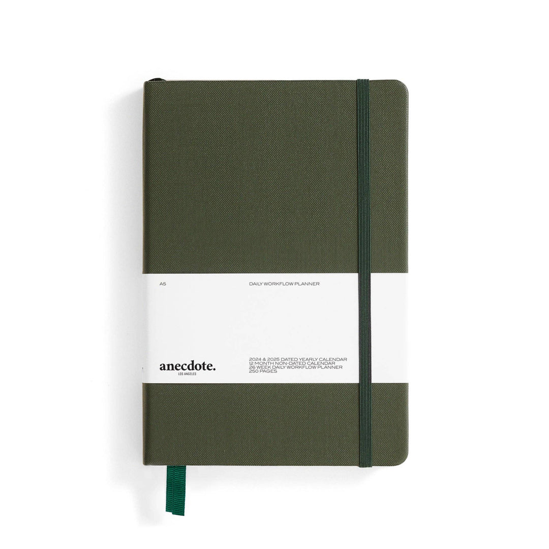 Anecdote : The Daily Planner - Hardcover with Library Buckram Cover