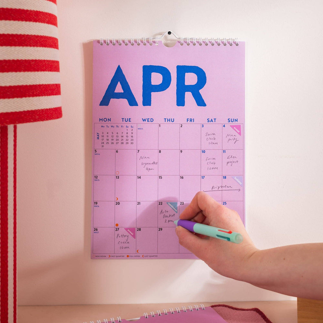 2026–2027 A4 Academic Year Calendar | Colourburst | August Start
