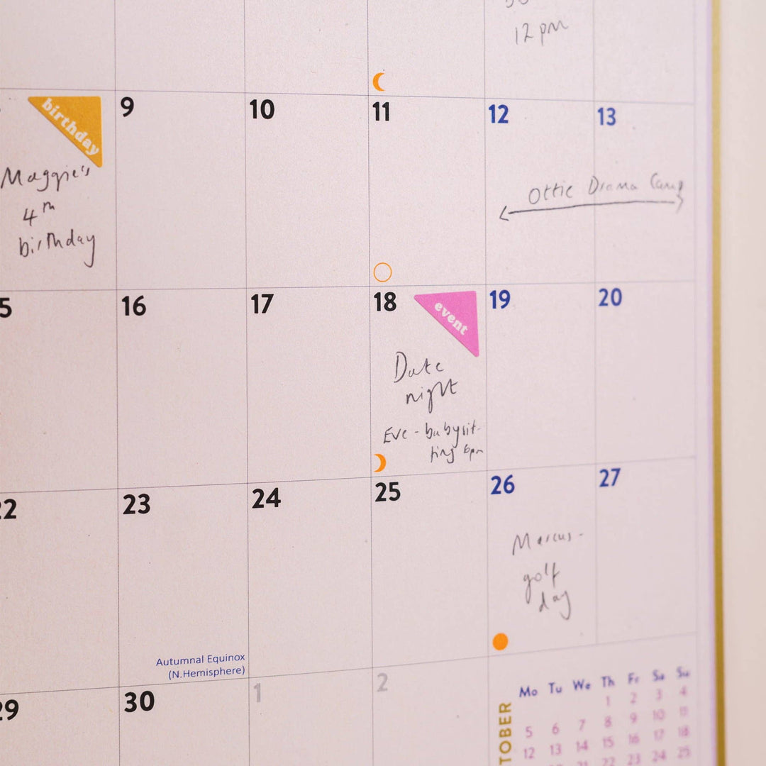 2026 - 2027 A4 Academic Year Calendar | Checks & Stripes | August Start