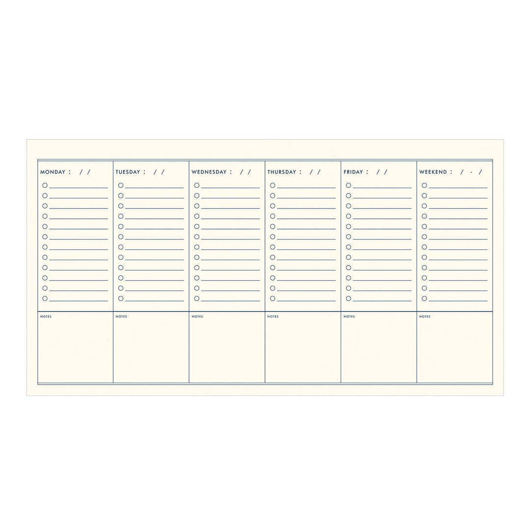 Ruff House : Ruler Grid Undated Weekly Planner