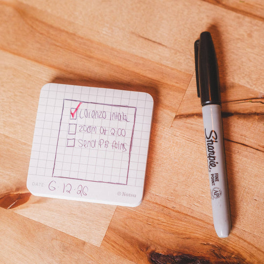 Notsu : Sticky Notes 4pk : White Graph Grid