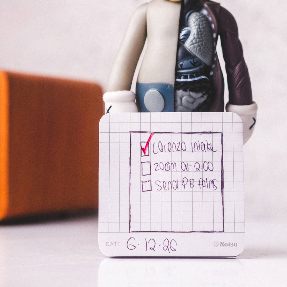 Notsu : Sticky Notes 4pk : White Graph Grid