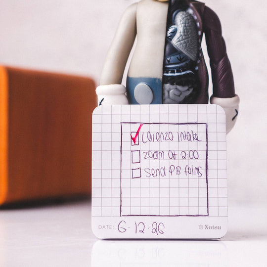 Notsu : Sticky Notes 4pk : White Graph Grid