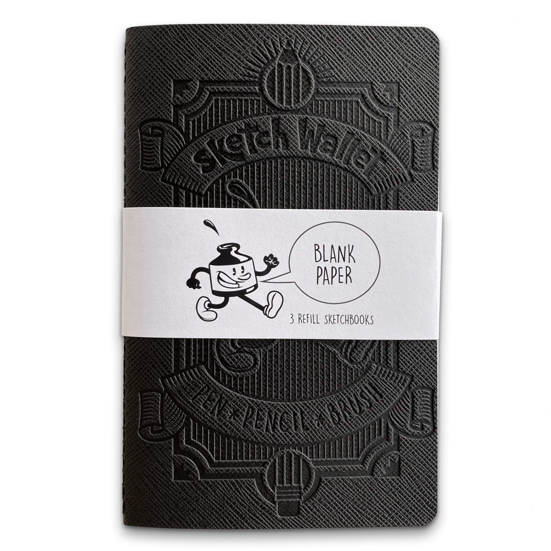 Inky's : Large Blank Paper Sketchbooks - 3 Pack