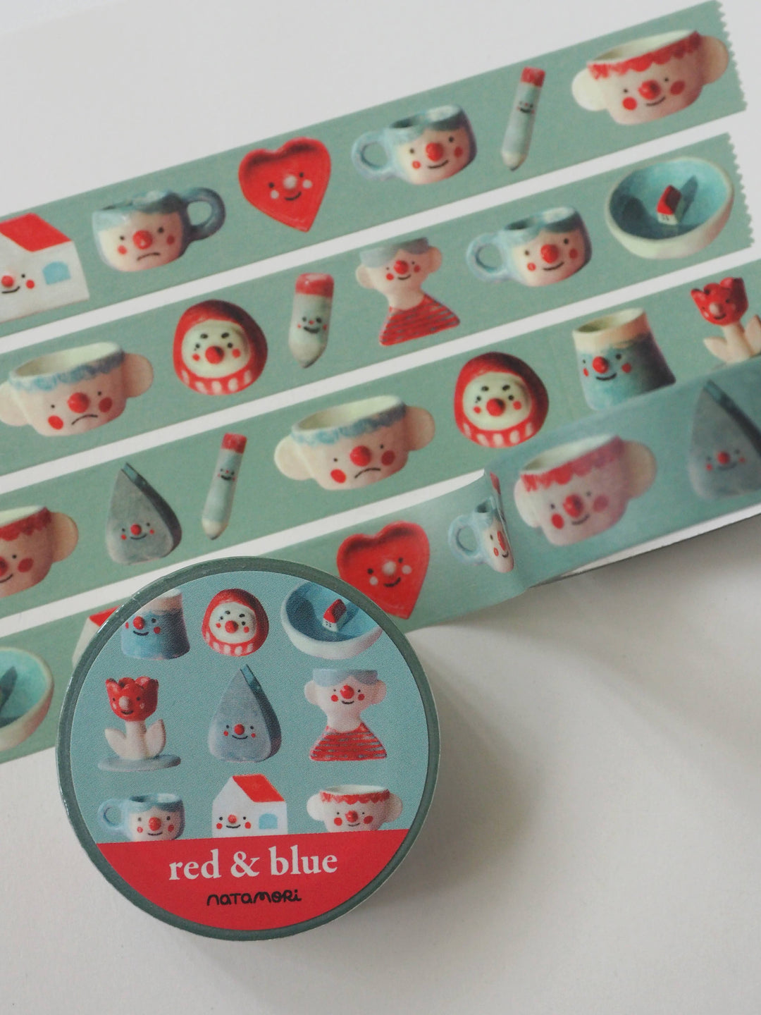 Natamori : Red & blue • washi tape