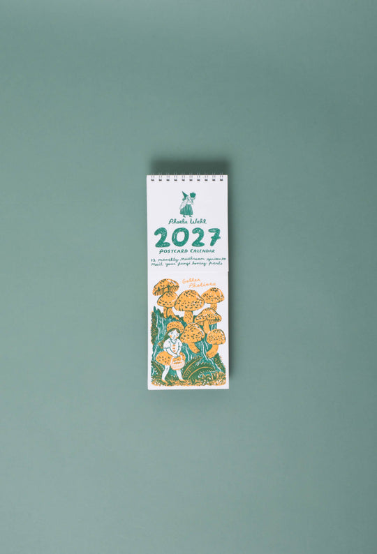 Egg Press Manufacturing : 2027 Gnomes & Mushrooms Postcard Wall Calendar Phoebe Wahl