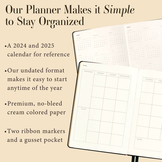 Anecdote : The Daily Planner - Hardcover with Library Buckram Cover