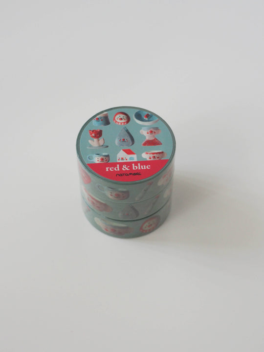 Natamori : Red & blue • washi tape