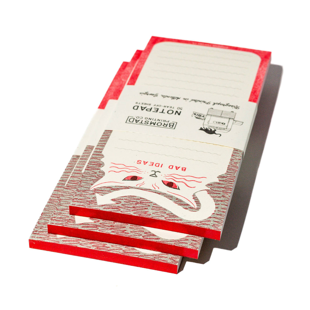Bromstad Printing : Bad Ideas - Tall Risograph Notepad