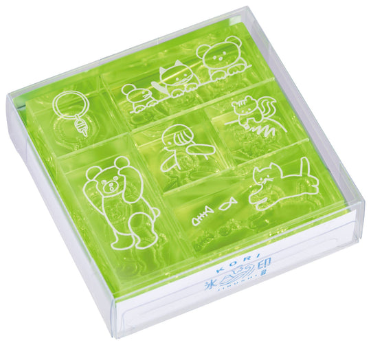 KING JIM : KORI JIRUSHI Color Acrylic Stamp : 6pcs Set