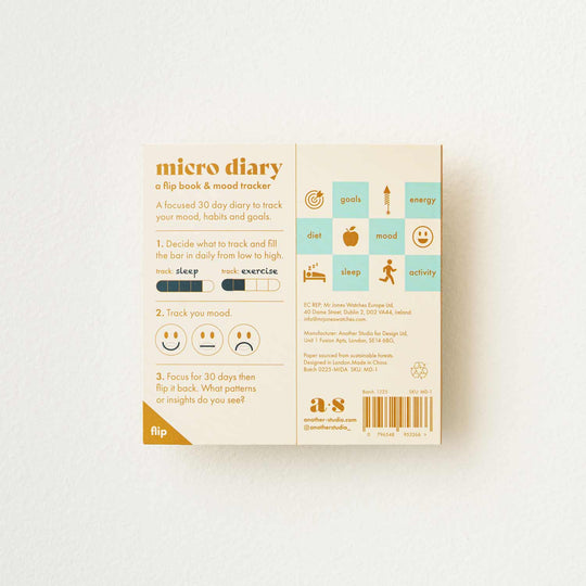 Micro Diary - 30 Day Mood & Habit Tracker and Flip Book