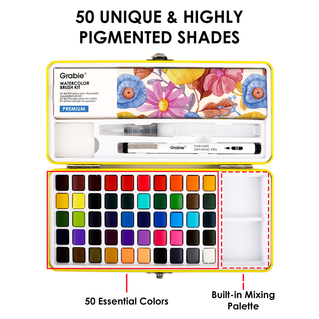 Grabie : All-In-One Premium Watercolour Set of 50