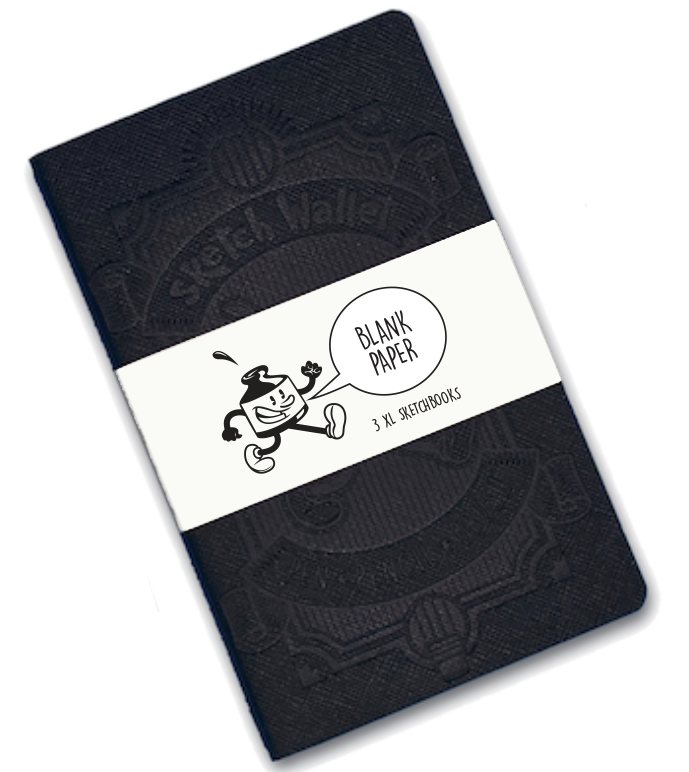 Inky's : XL Blank Paper Sketchbooks - 3 Pack