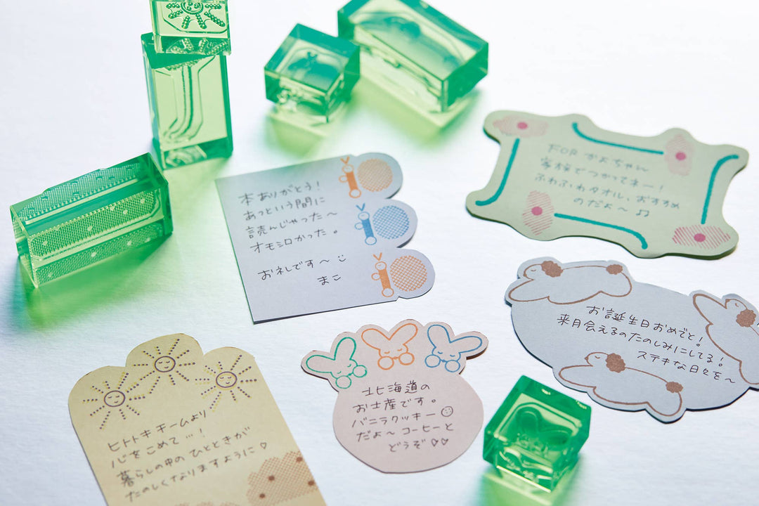 KING JIM : KORI JIRUSHI Color Acrylic Stamp : 3pcs Set