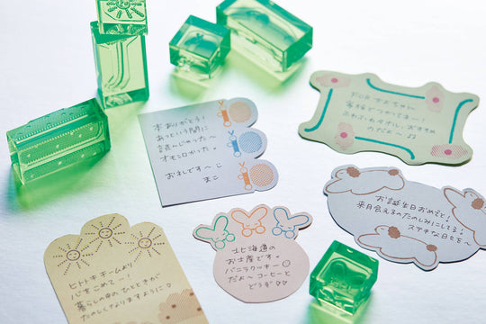 KING JIM : KORI JIRUSHI Color Acrylic Stamp : 3pcs Set