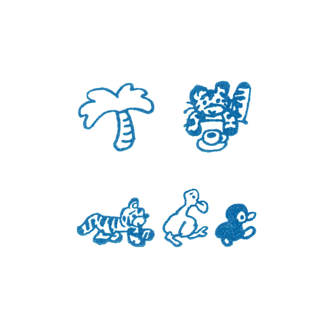 KING JIM : KORI JIRUSHI Color Acrylic Stamp : 3pcs Set
