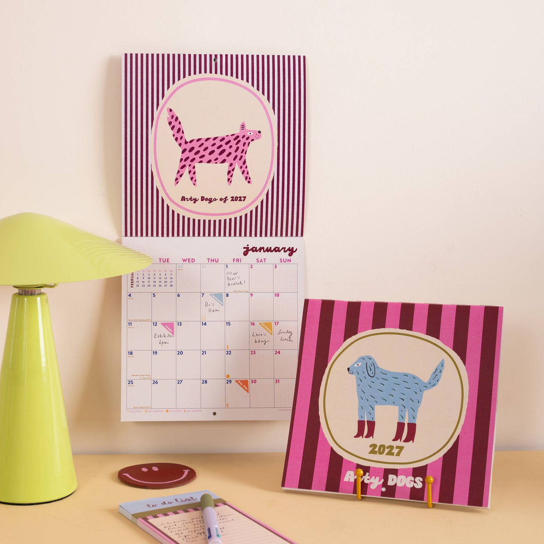 2027 Compact Wall Calendar | Arty Dogs
