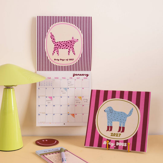 2027 Compact Wall Calendar | Arty Dogs