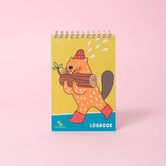Egg Press Manufacturing : Beaver Logbook : Spiral Notebook : Blank