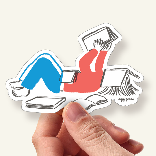 Egg Press Manufacturing : Book Lover Sticker