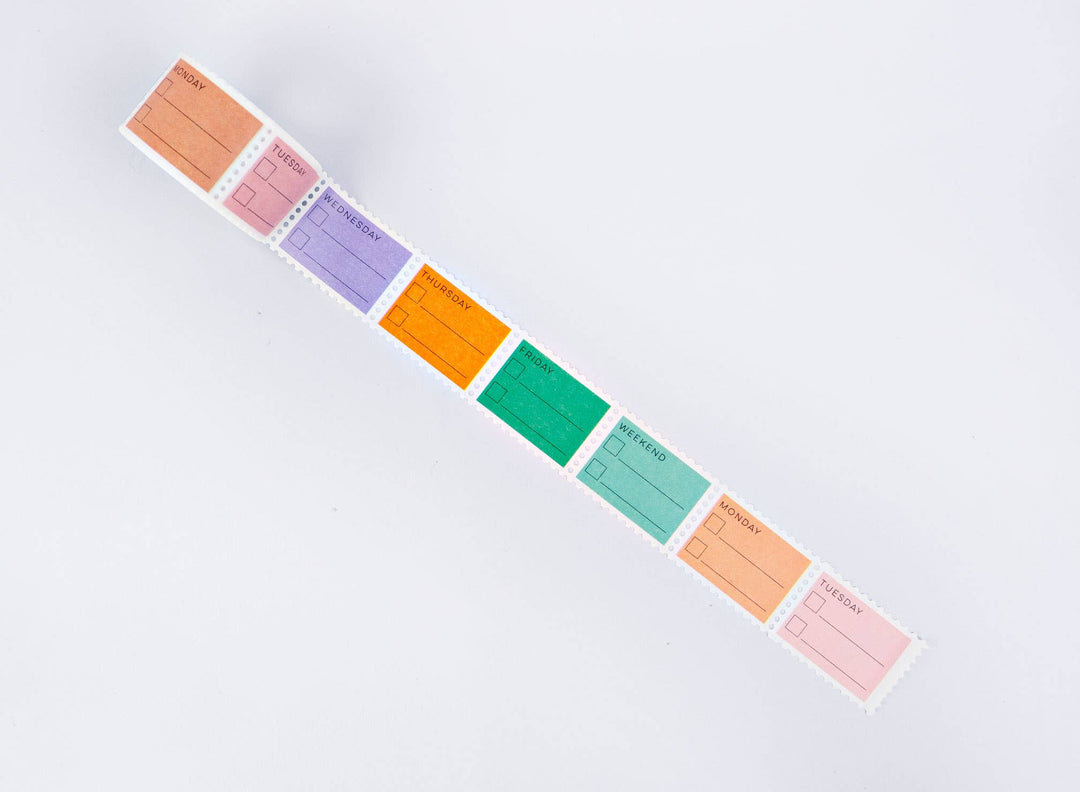 The Completist : Pastel Days of the Week Stamp Washi Tape