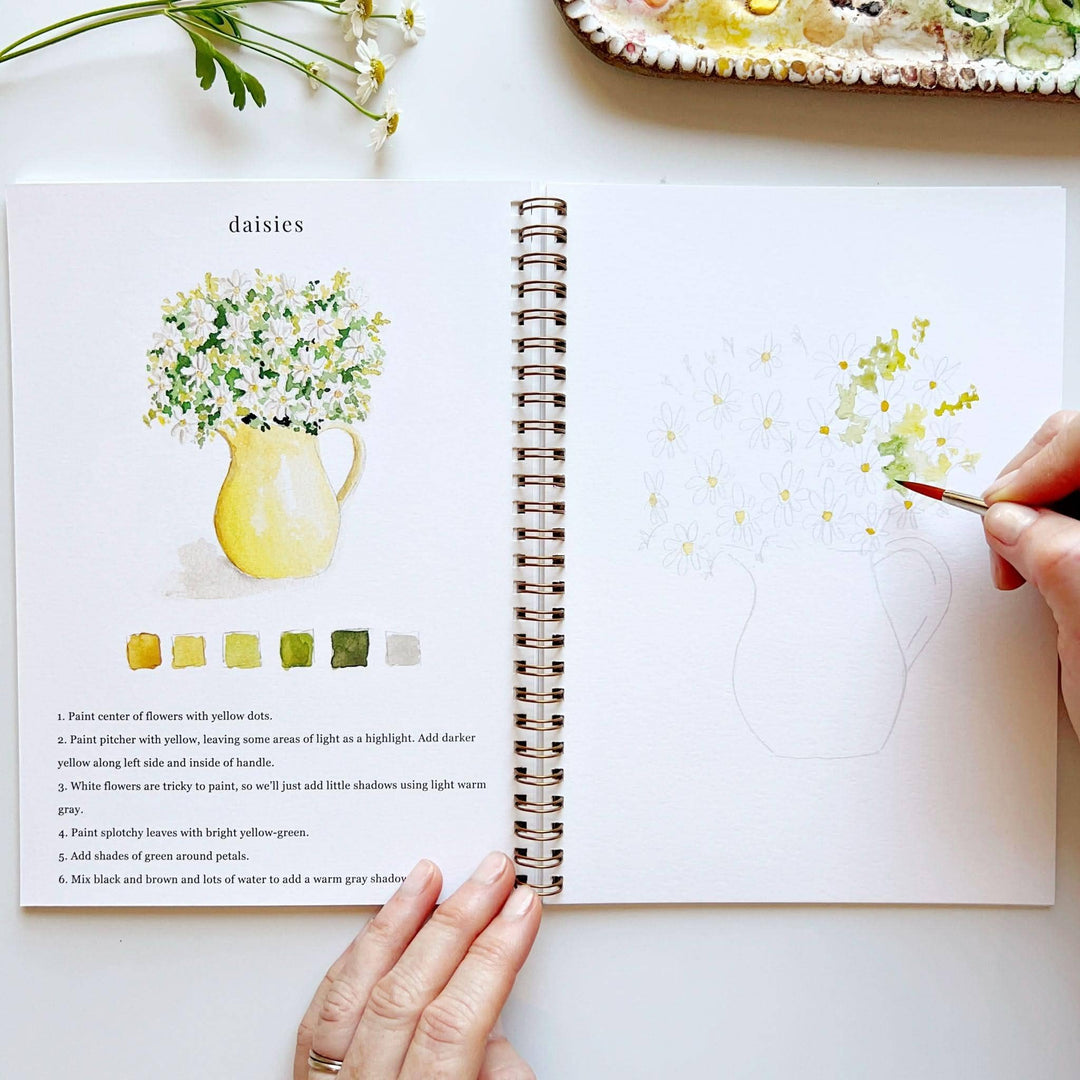 Emily Lex :  Flowers watercolour workbook