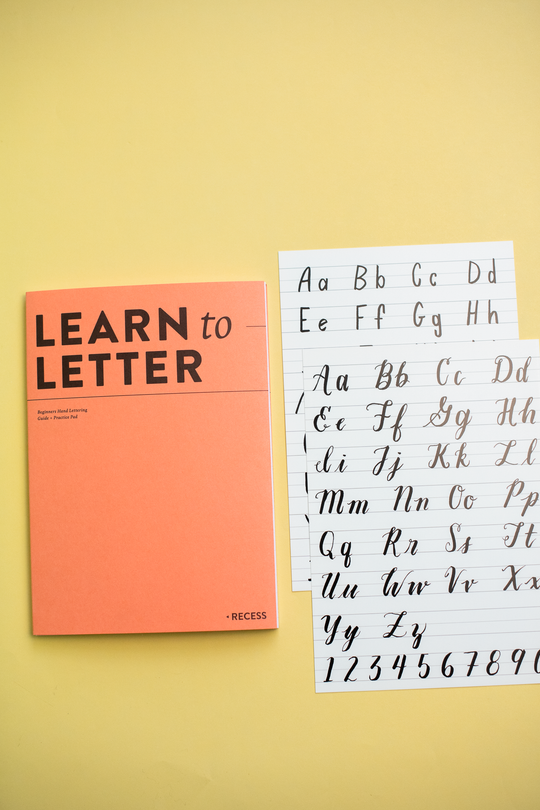 Recess : Learn to Letter : Beginner's Hand Lettering Guide + Practice Pad