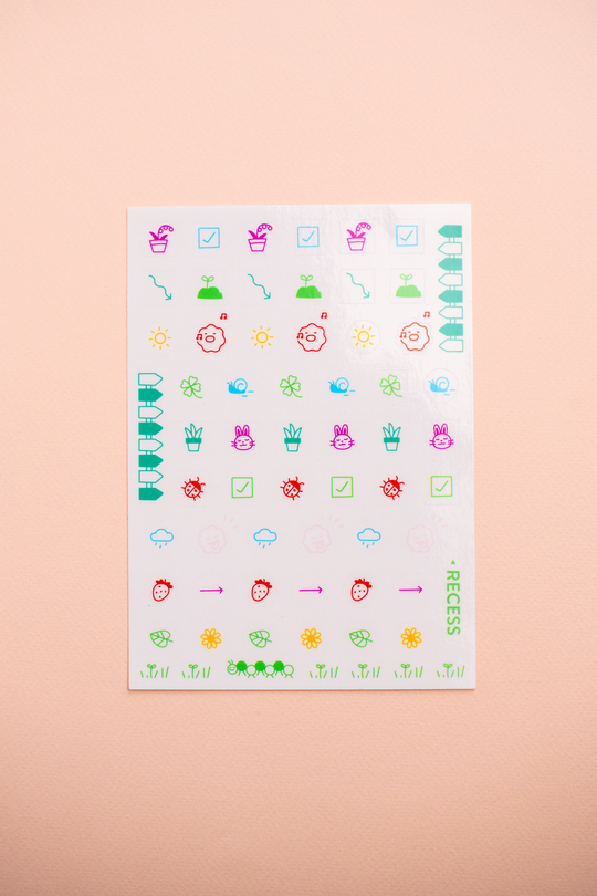 Recess : Sticker Sheet : Spring Icons