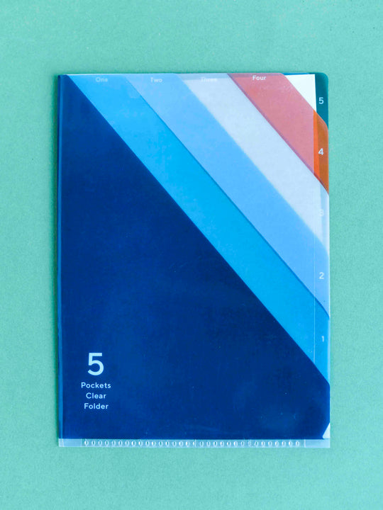 Midori : 5 Pocket Clear Folder : A5