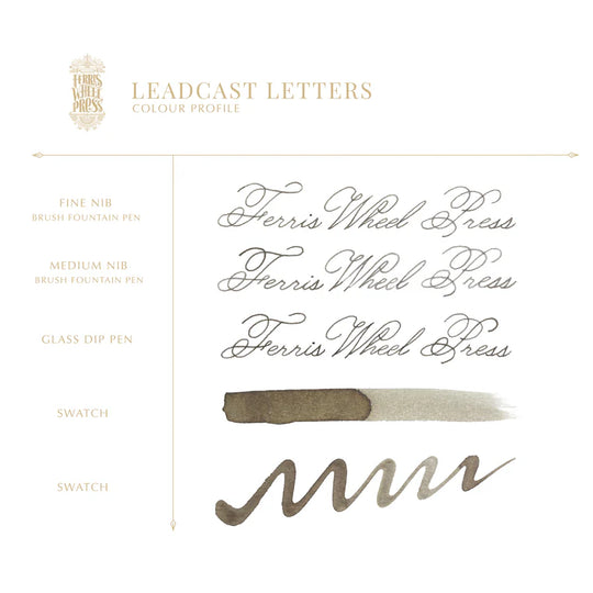 Ferris Wheel Press : Leadcast Letters