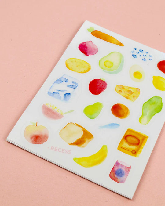 Recess : Watercolour Meal Time Sticker Sheet