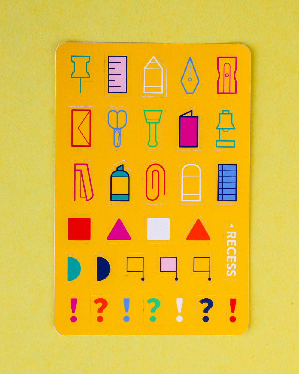 Recess : Sticker Sheet : Stationery Icons