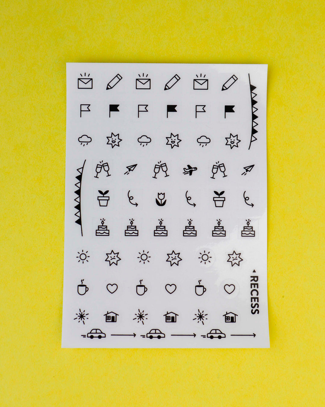Recess : Sticker Sheet : Transparent Calendar Icons