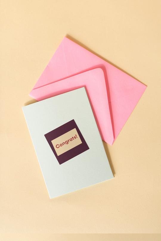 Recess: Cards : Colour Block : Congrats!