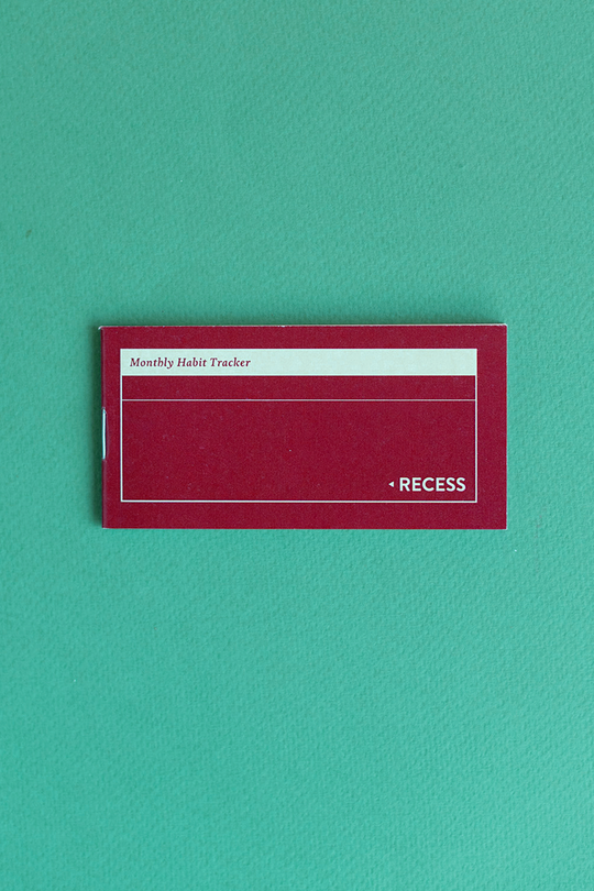 Recess : Habit Tracker Mini Booklet
