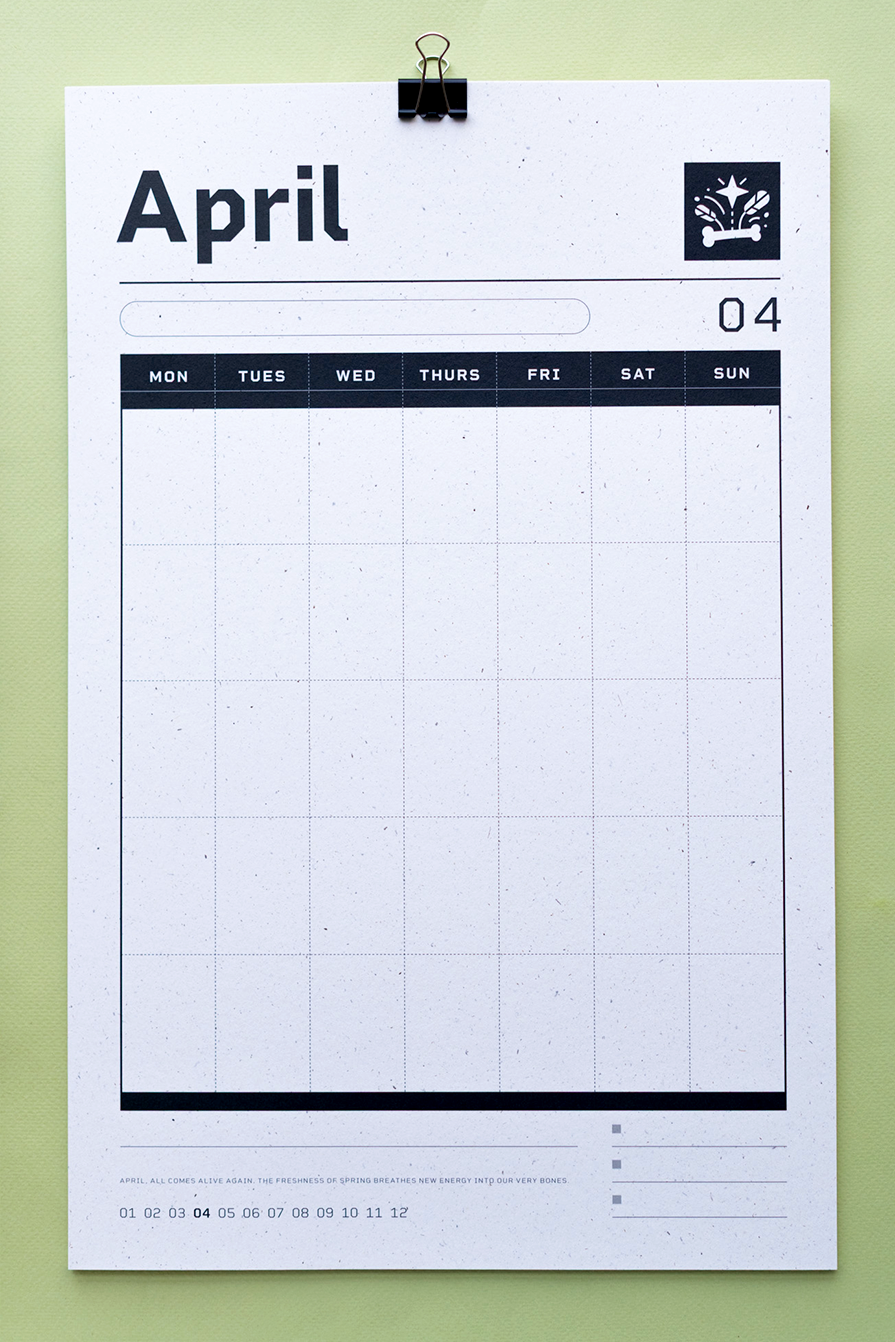 Recess : Undated Calendar : Strange Year