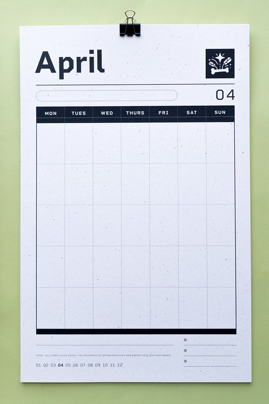Recess : Undated Calendar : Strange Year