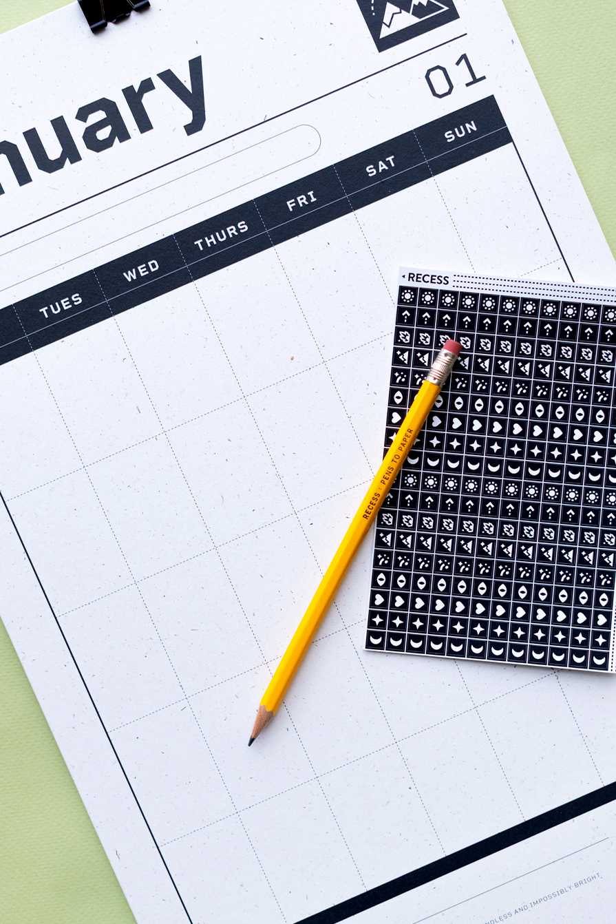 Recess : Undated Calendar : Strange Year