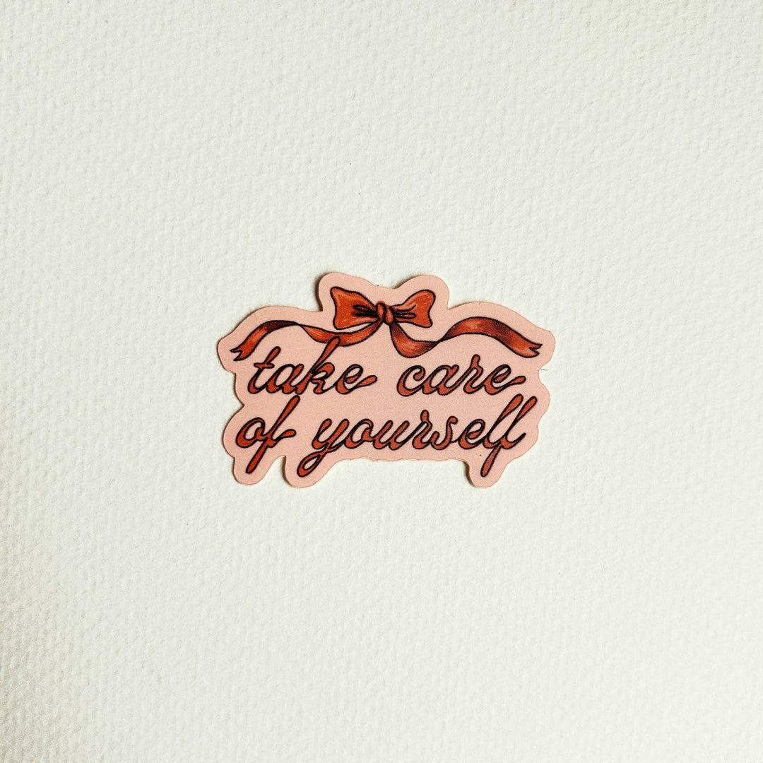 Artbaby : Take Care of Yourself Bow Sticker