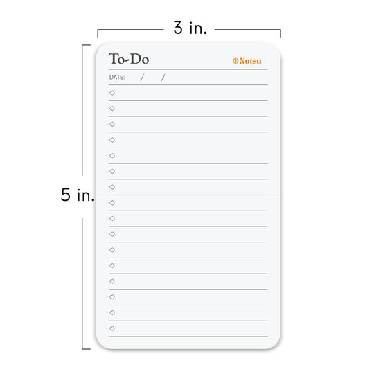 Notsu : To Do List Note Cards : 3x5