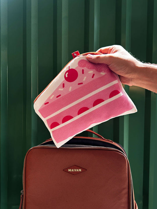 Maivan Goodies : Cake Canvas Zipper Pouch/Pencil Case