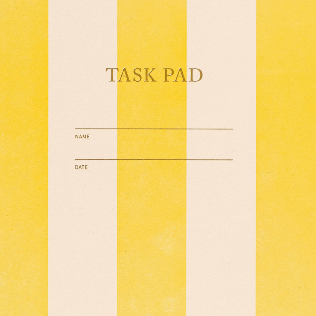 Task Pad Notebook - Yellow Stripe