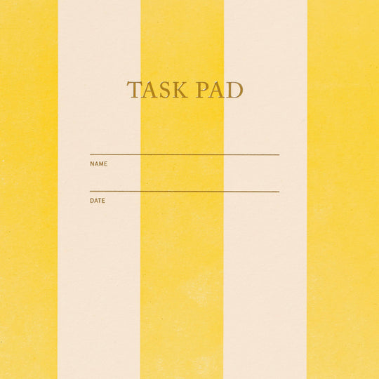Task Pad Notebook - Yellow Stripe