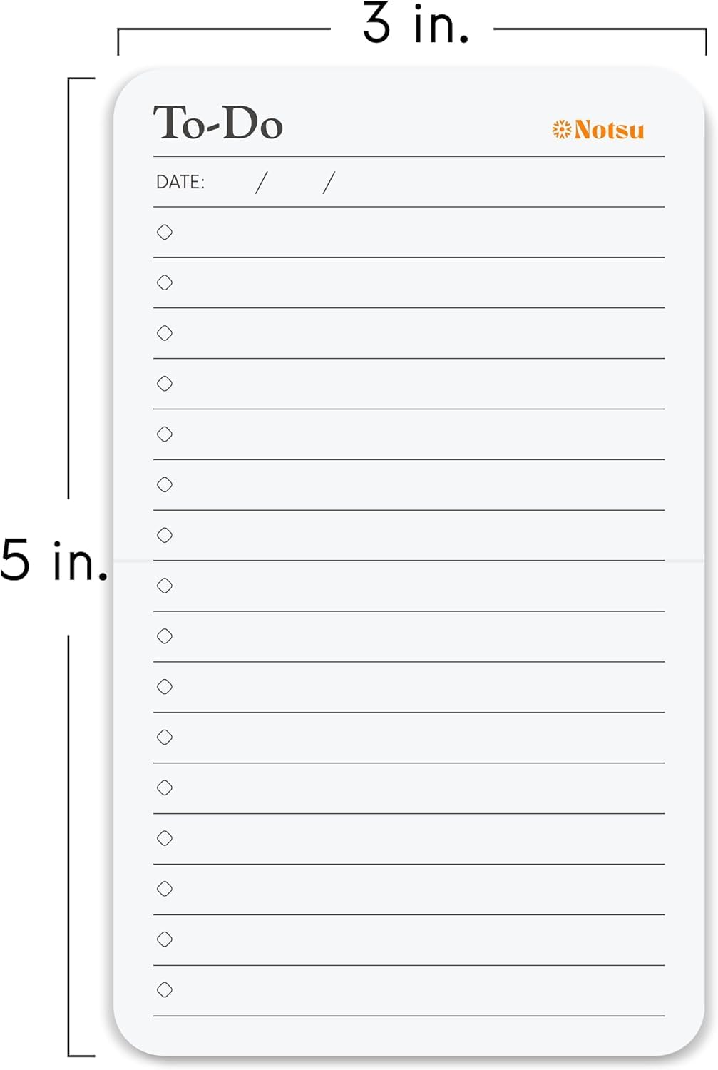 Notsu : To Do List : Grid Index Cards 3x5